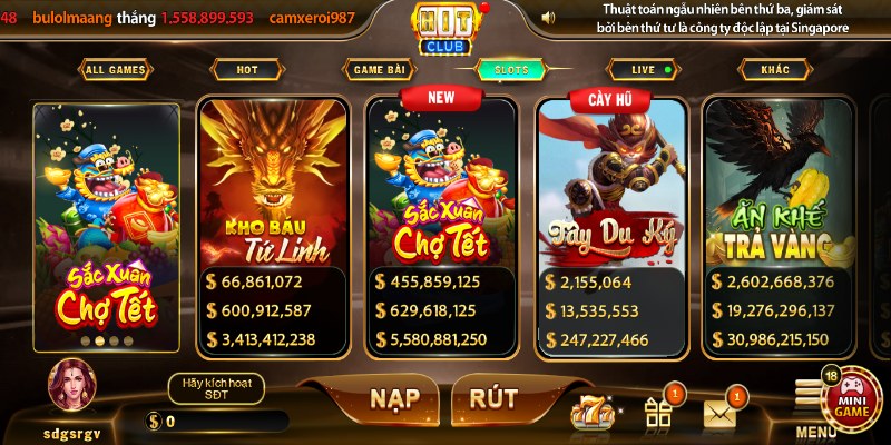 Trò chơi slot game đổi thưởng với nhiều phiên bản khác nhau